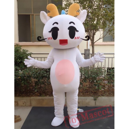 Cosplay Cartoon Little White Dragon Mascot Costume