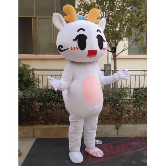 Cosplay Cartoon Little White Dragon Mascot Costume