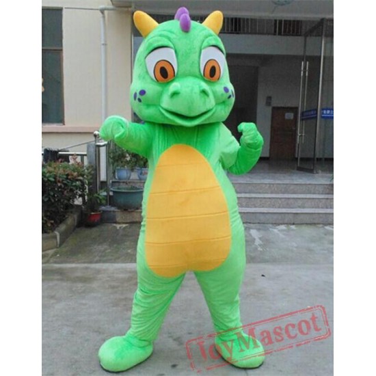 Cosplay Cartoon Green Dinosaur Mascot Costume