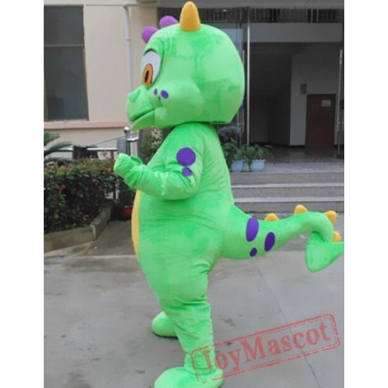 Cosplay Cartoon Green Dinosaur Mascot Costume