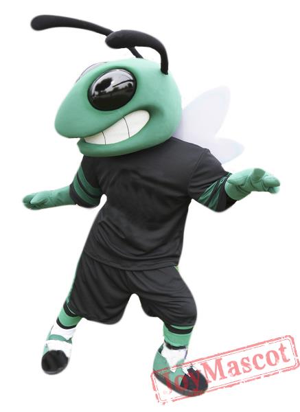 Football Dog Mascot Costume with Green and White Jersey