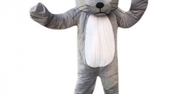 BIGGYMONKEY™ Mascot Costume of Gray Sea Lion with Sizes L (175-180CM)