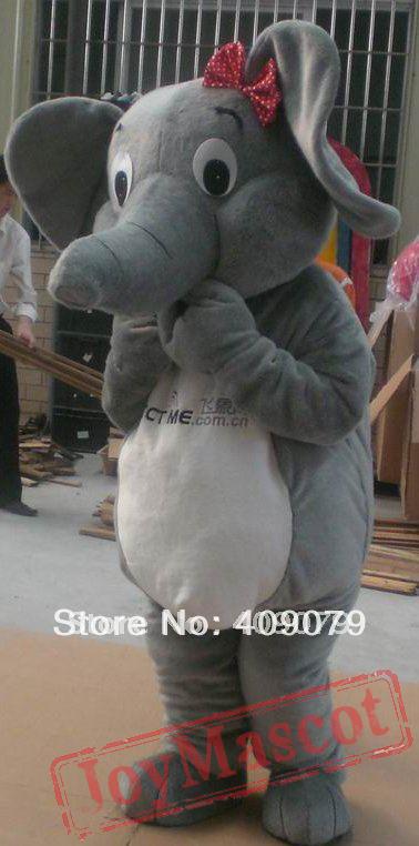  Cute Little Dark Grey Elephant Mascot Costume : Sports &  Outdoors