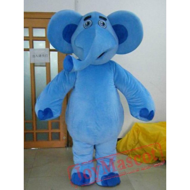 Blue Elephant Mascot Costume For Adults For Adults
