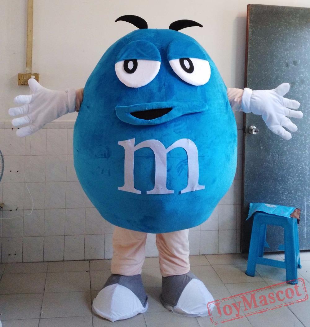 Foam New Custom made Cartoon Character Adult Blue M&M Chocolate Candy Fancy  Dress cosplay Halloween Party Costume