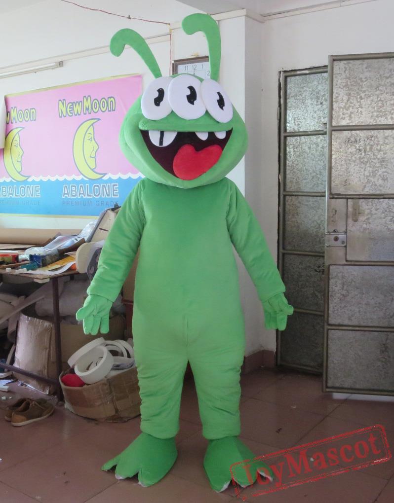 Adult Handmade Green Monster Mascot Costume With Long Tail