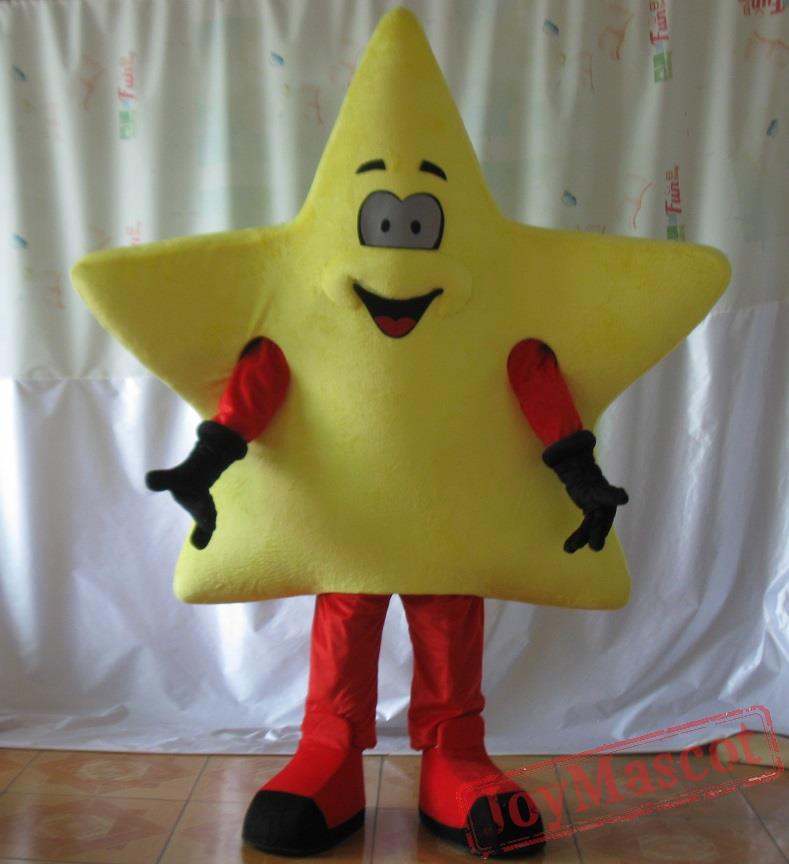 Yellow Star Costume Adult Star Mascot Costume