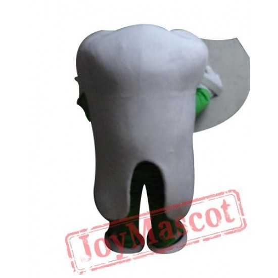 Adult Tooth Guards Mascot Costume With Shield