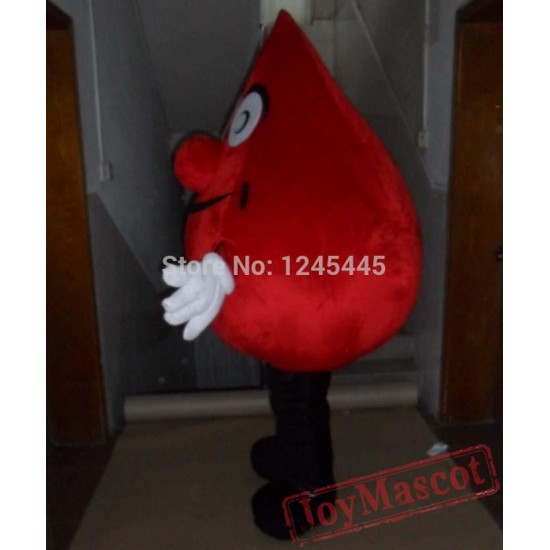 Adult Red Blood Mascot Costume