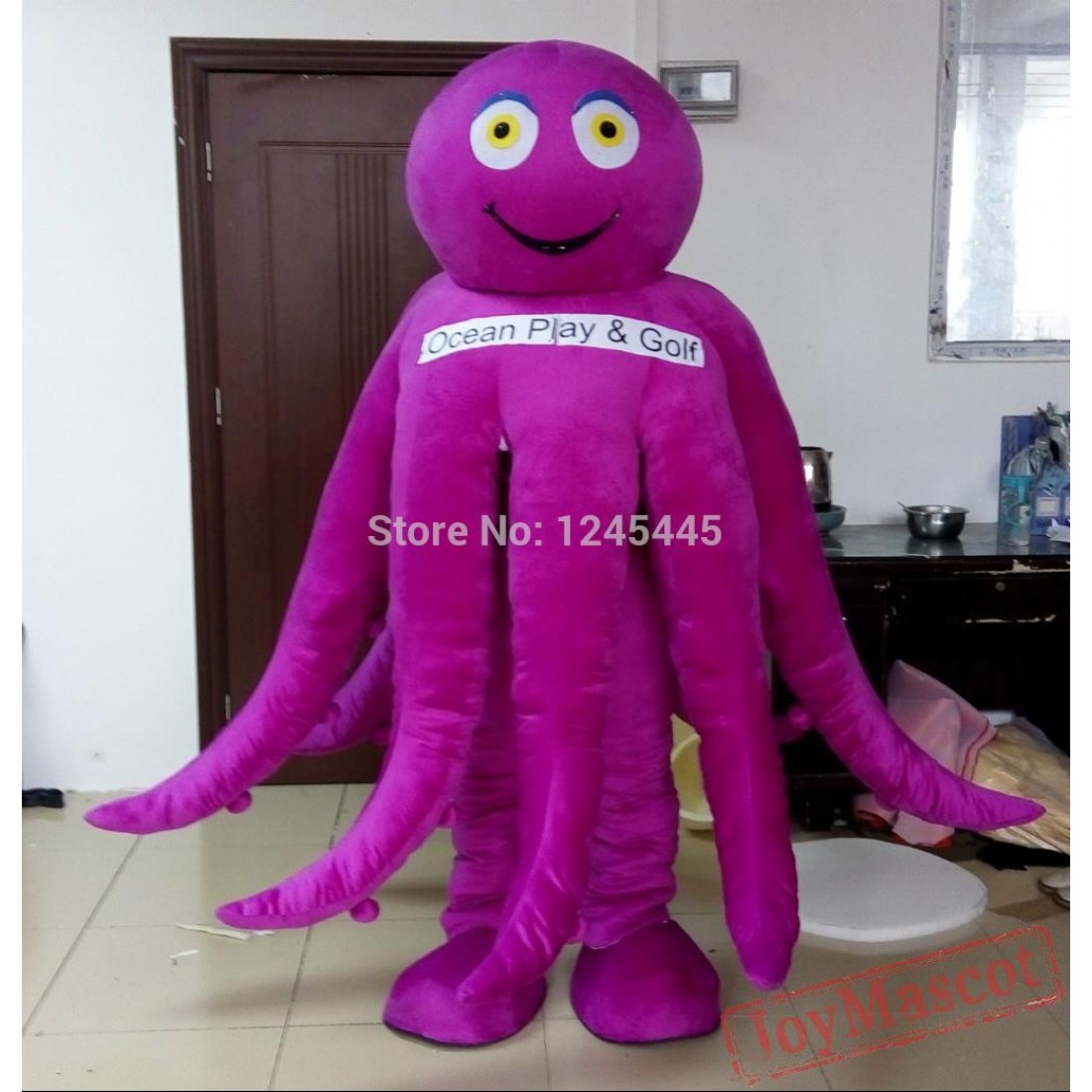 Adult Octopus Mascot Costume In Greenbluepurpleyellow 