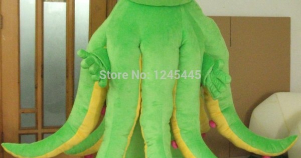 Octopus Costumes Green Blue Purple Yellow Octopus Mascot Costume For Adult 