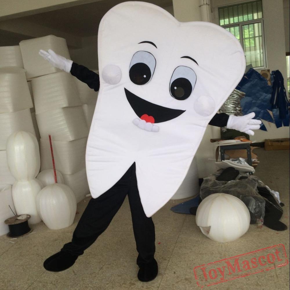 Hot Tooth Mascot Costume Adult Size Dental Care Costume Facny