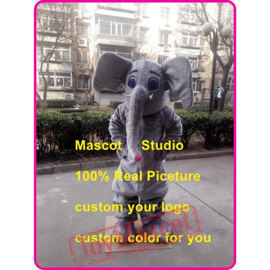  Cute Little Dark Grey Elephant Mascot Costume : Sports &  Outdoors